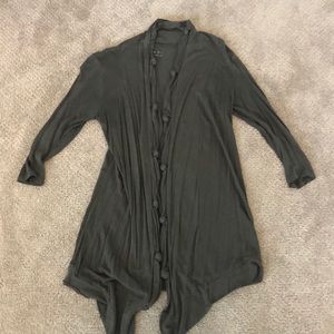 3/4 sleeve cardigan (army green)
